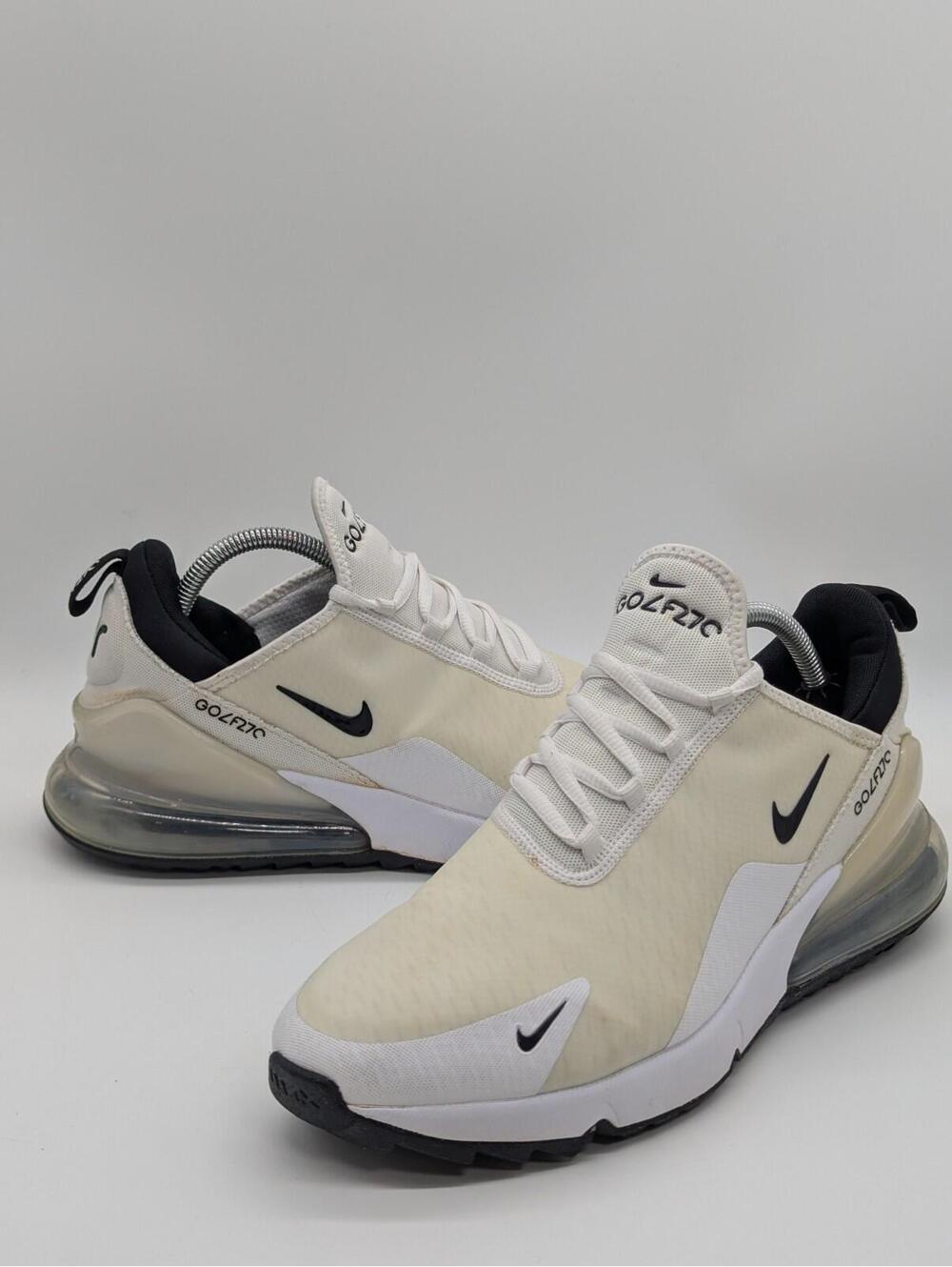 Nike Air Max 270 G Golf Shoes White Black CK6483-102 Sneakers - Men's Size 10